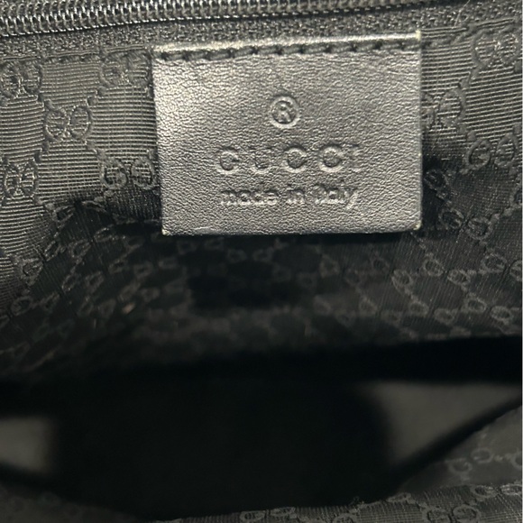 Gucci Black Denim and Sherry Line Straps Tote Bag - Picture 10 of 12